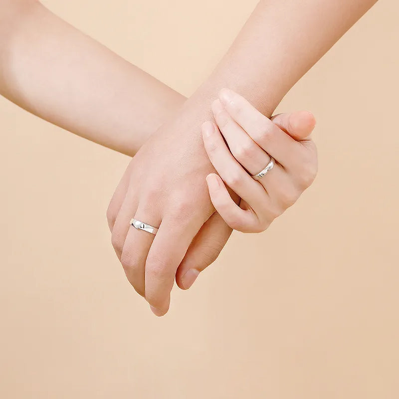 Love at first kiss couple rings
