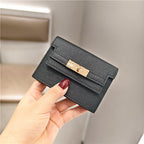 Minimalist PU Leather Zipper Card Holder