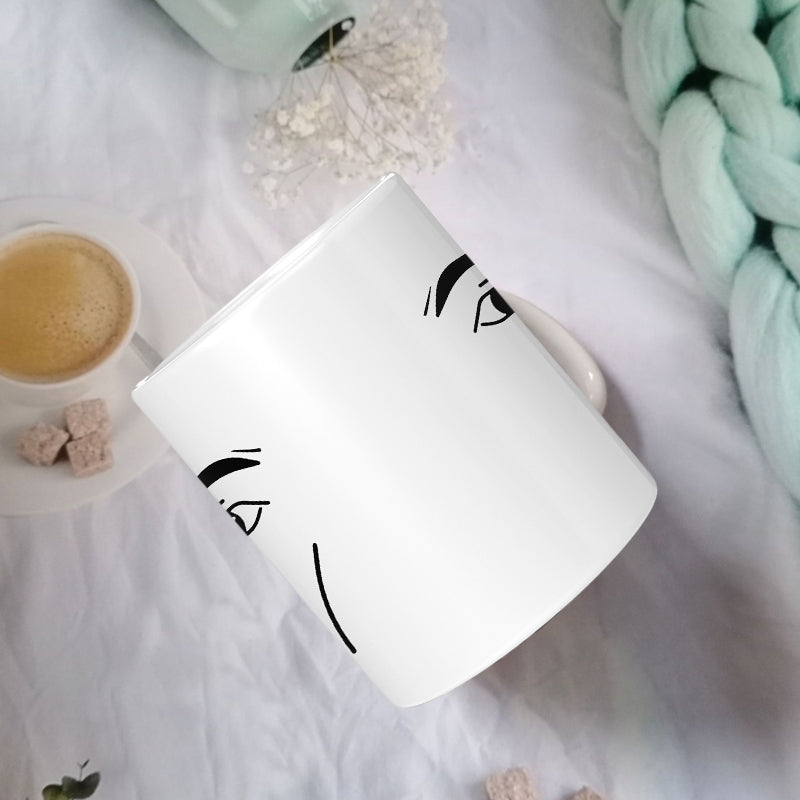 Emoji printed ceramic mug