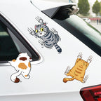 Cute Cat Cartoon Car Sticker