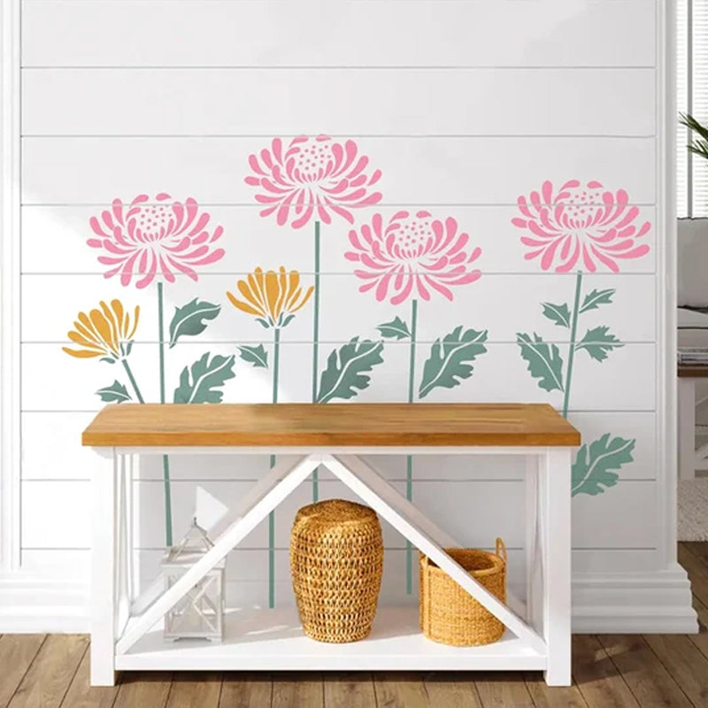 Large Flower Stencils for Garden Fence