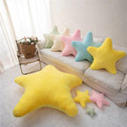 Cuddly Pastel Fluffy Star Cushion