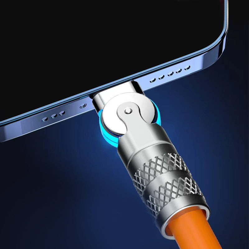 Rotating elbow data cable