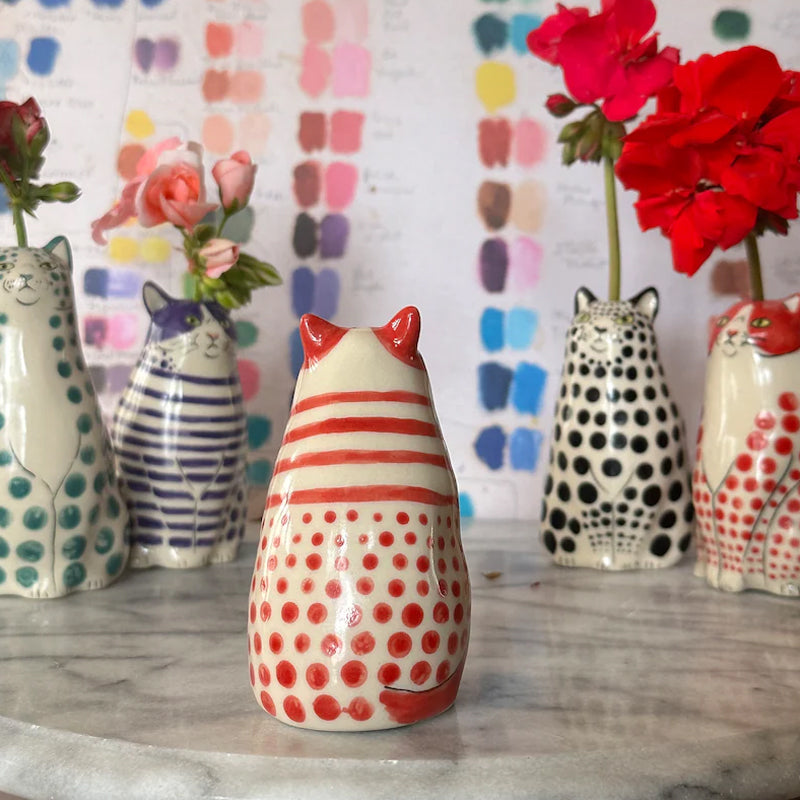 Dotted Cat Vase