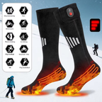 Rechargeable USB Heated Socks with Electric Thermal Warming for Cold Weather