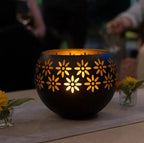 Flower Pattern Candle Lamp – Decorative LED Table Lamp for Stylish Lighting