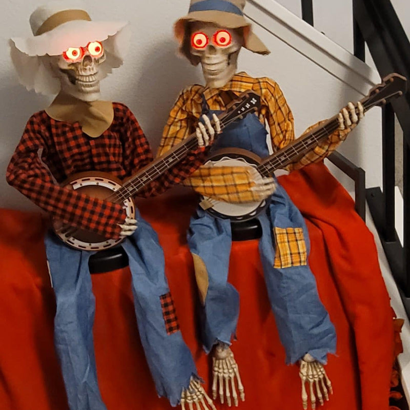 Funny Animated Duel Banjo Skeletons