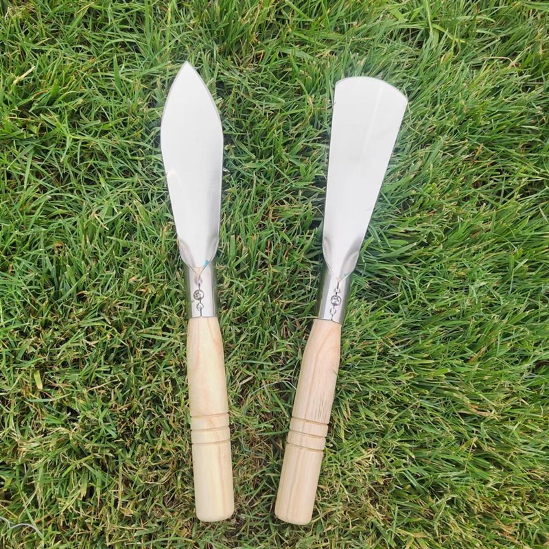 Stainless Steel Weeding Tool and Trowel – Garden Tools with Wooden Handles