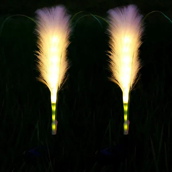 Decorative Rattan Garden Lighting – Solar Lamp in Grass Design for Outdoor Use