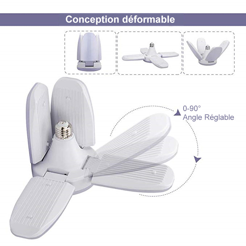 Foldable deformable universal garage lamp