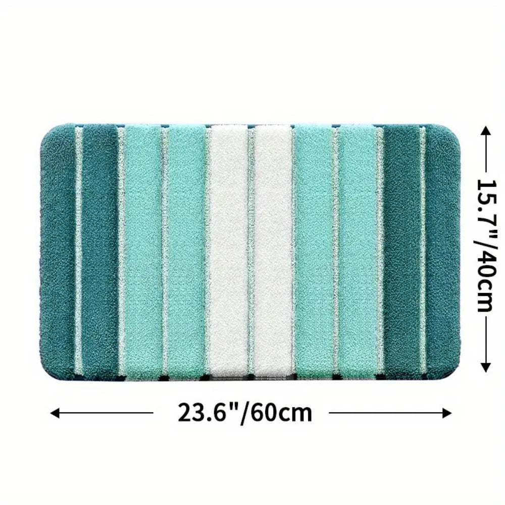 Lumiere Striped Absorbent Bath Mat