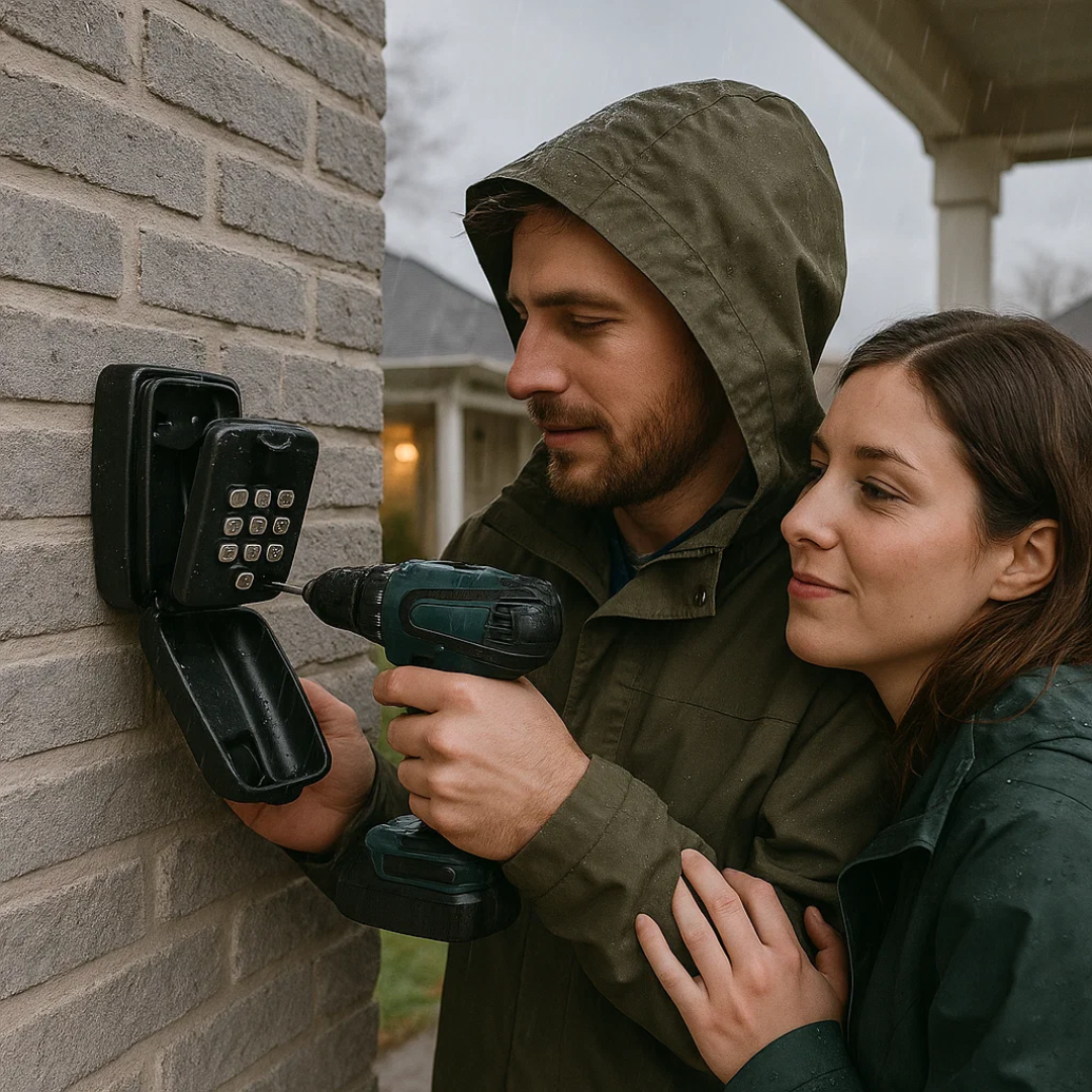 KeyGuard Outdoor Safe – Weatherproof Wall-Mounted Key Box