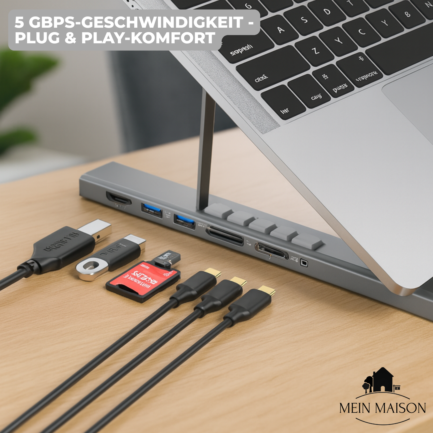 ProDock Stand – 8-in-1 Laptop Riser and Hub combined!