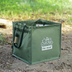 Foldable multifunctional trash can for outdoor use
