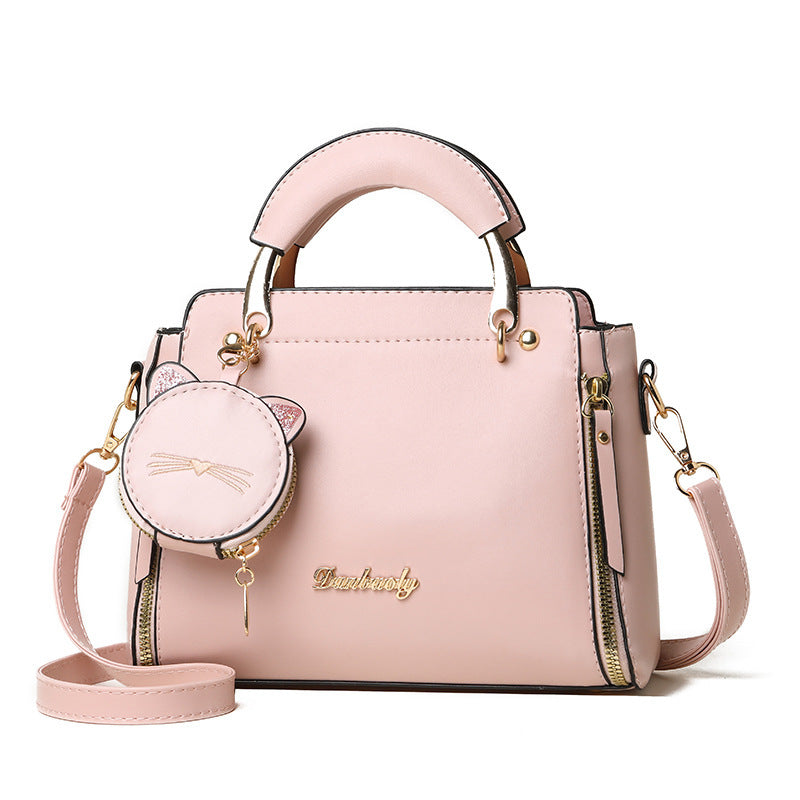 Versatile bag for women with cute kitten organizer