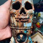 Ornament made of resin skull bomb