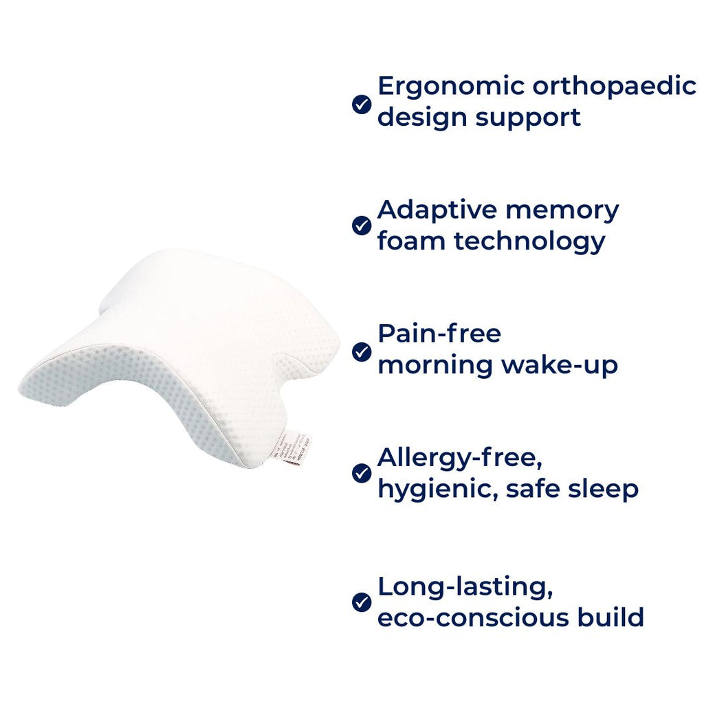 Spine Relief & Posture Alignment – Contour Memory Foam – Pain-Free Deep Sleep Support