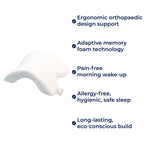 Spine Relief & Posture Alignment – Contour Memory Foam – Pain-Free Deep Sleep Support