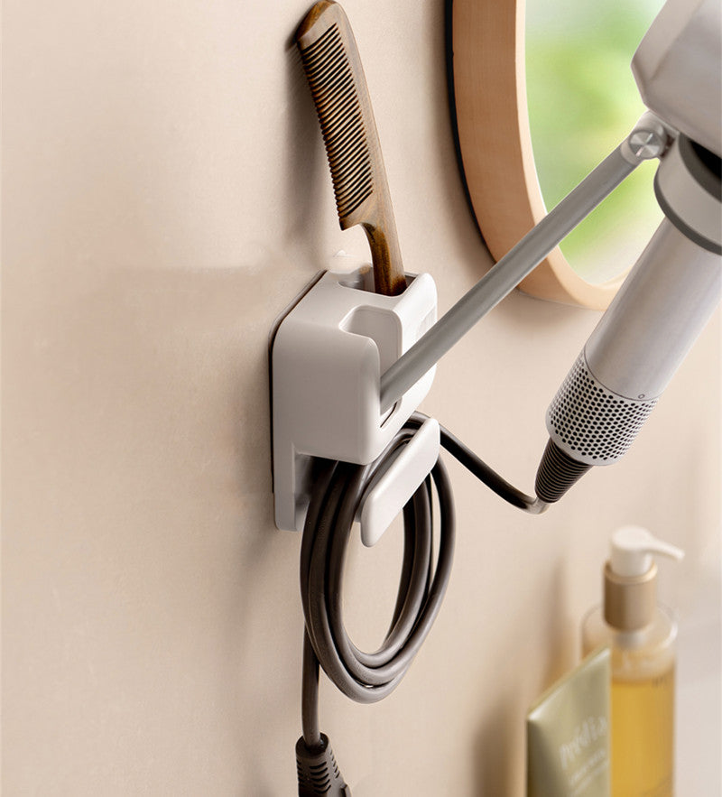 Lazy Corner Punch-Free Hair Dryer Storage Rack