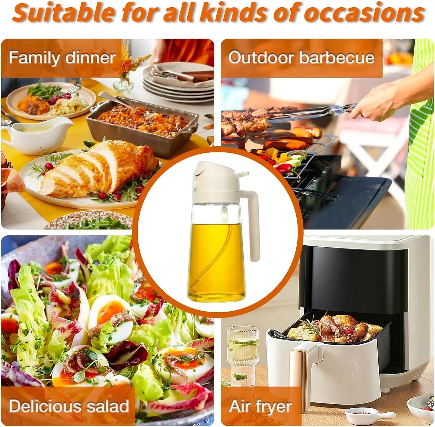 High-Quality 2-in-1 Olive Oil Sprayer