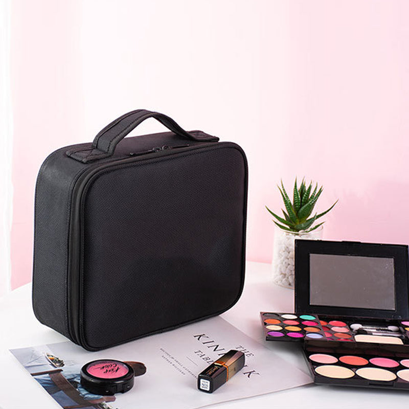 Makeup Cosmetic Storage Bag with Adjustable Compartment