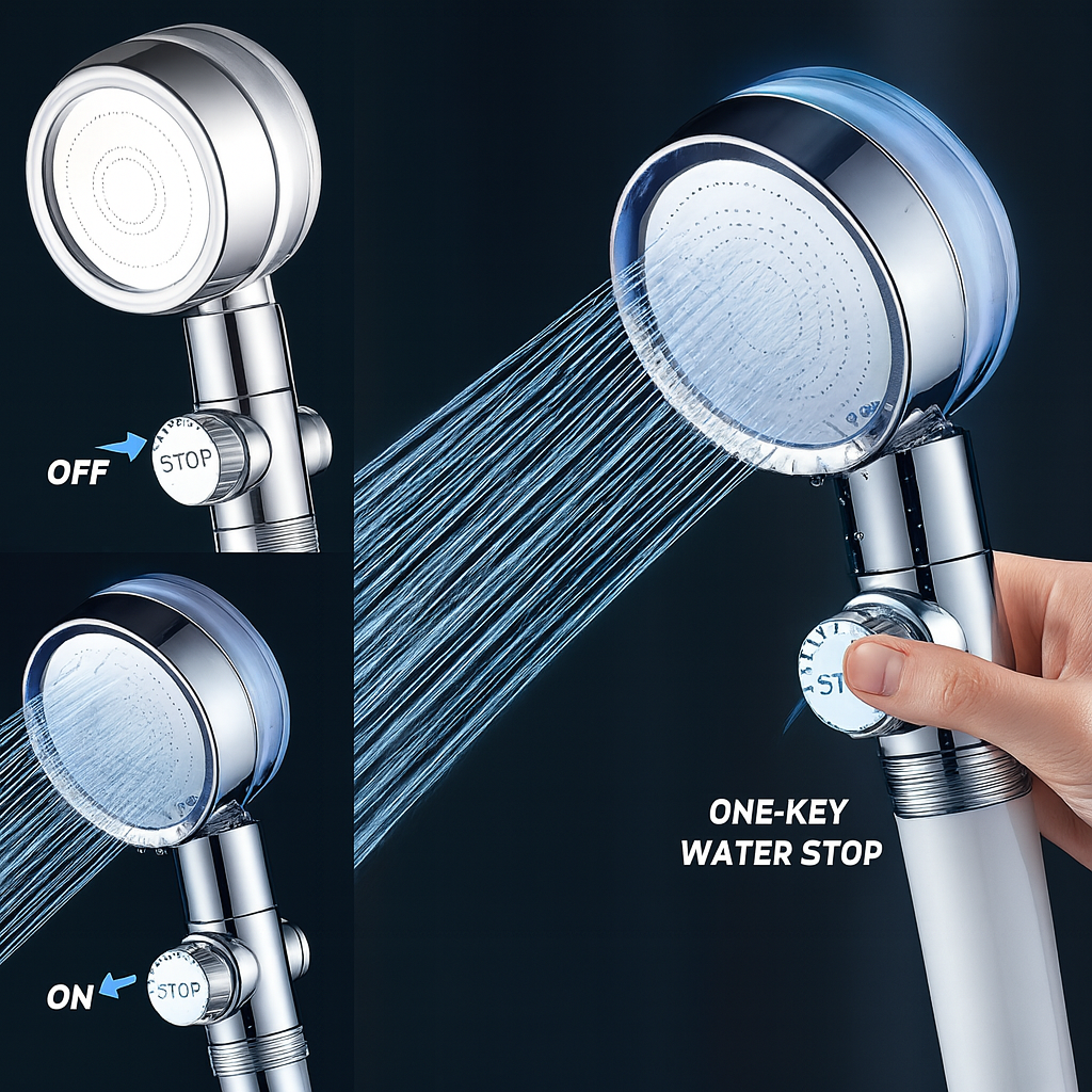Hydro Colorful High-Pressure Rainfall Shower Head
