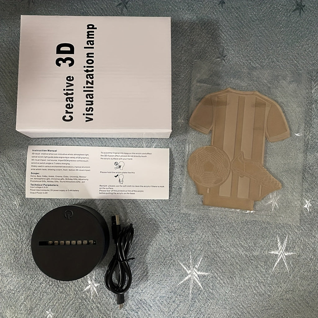 SportGlow Lamp - 3D LED Night Light for Football Fans