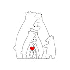 CozyBears Wooden Family Puzzle