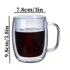 ThermoSip Double-walled Glass Mug – Borosilicate Glass, Heat Resistant & Elegant