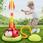 3-in-1 activity set for children with rope skipping, ring toss and pedal rocket