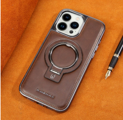 Luxury Leather Invisible Stand iPhone Case