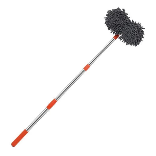 Retractable double-layer car wash brush