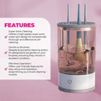 Makeup Brush Cleaner Machine | BrushPure Automatic Cleaning & Drying | Compact 16×9cm