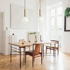 Modern lamp with a soft, white light