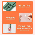 Adhesive Power Strip Mounts | No-Drill Wall & Desk Organizer with Slide Rail