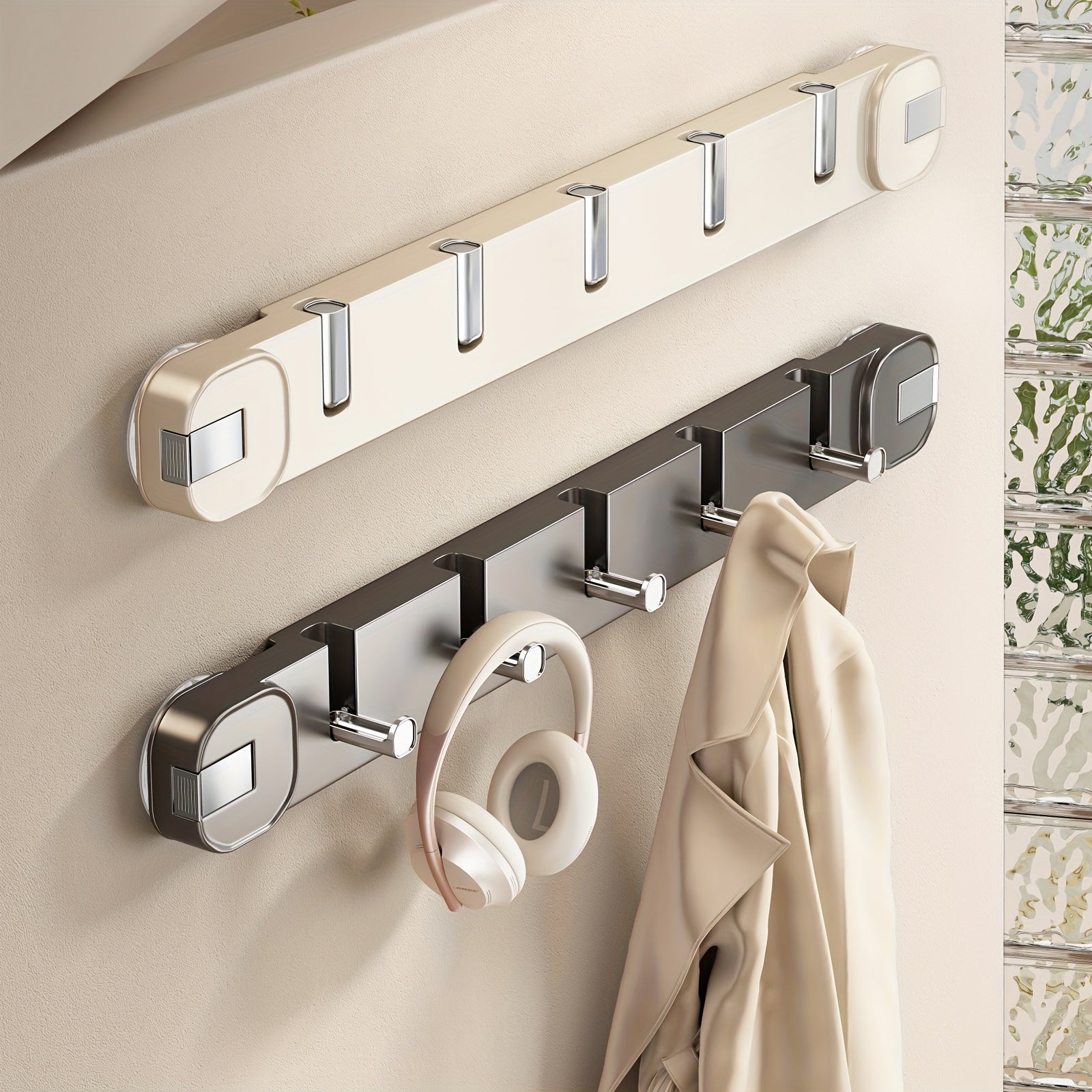 Wall Hook Panel Without Drilling – OrganiserenPlus Hidden 5-Hook Rack