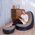 RelaxSeat Inflatable Lounge Chair with Footrest – Indoor & Outdoor Comfort