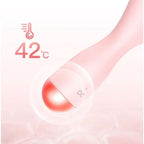 Electric facial cleanser with LED light & 42 °C heat technology | Silicone skincare device with sound vibration