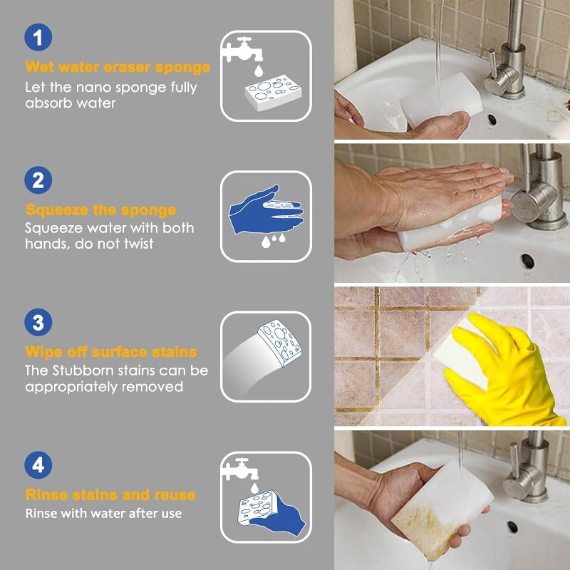 High-Density Melamine Cleaning Sponges
