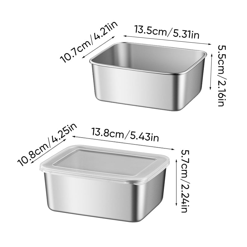 Stainless Steel Food Storage Container with Lid, Lunch, Snack Storage Box