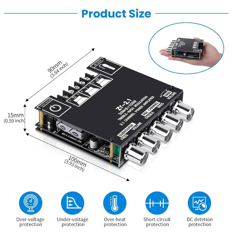 2.1 Channel Bluetooth Amplifier Board