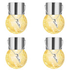 Multicolor Crackle Glass Hanging Solar Light