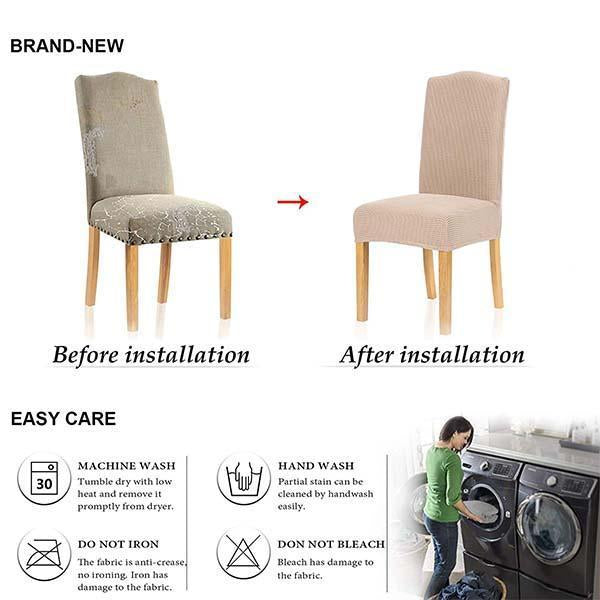 Waterproof elastic cover for dining chairs