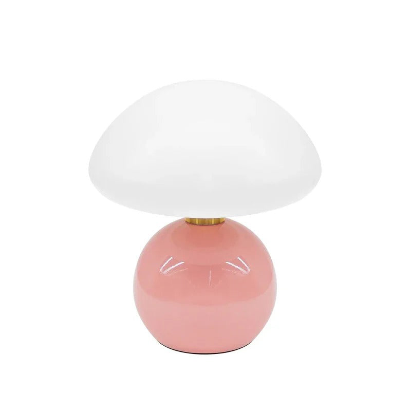 Dimmable LED Nightstand Lamp with Glass Shade