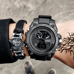 Sporty Dual-Display Mode Multifunctional Waterproof Luminous Men's Wristwatch