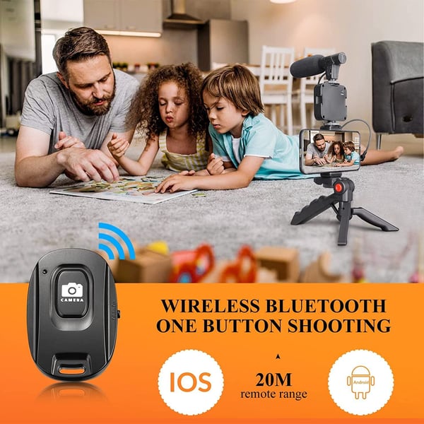 Professional Video Microphone Set with Tripod and LED Video Light