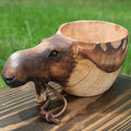 Wooden Cup - WildSip - Handmade Animal Design - Adventurous Hydration