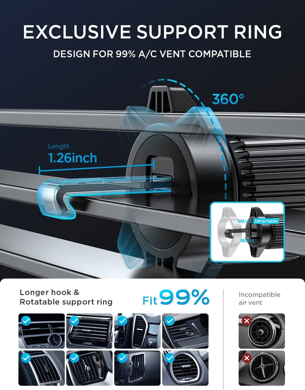 NEW Air Vent Car Phone Mount Holder