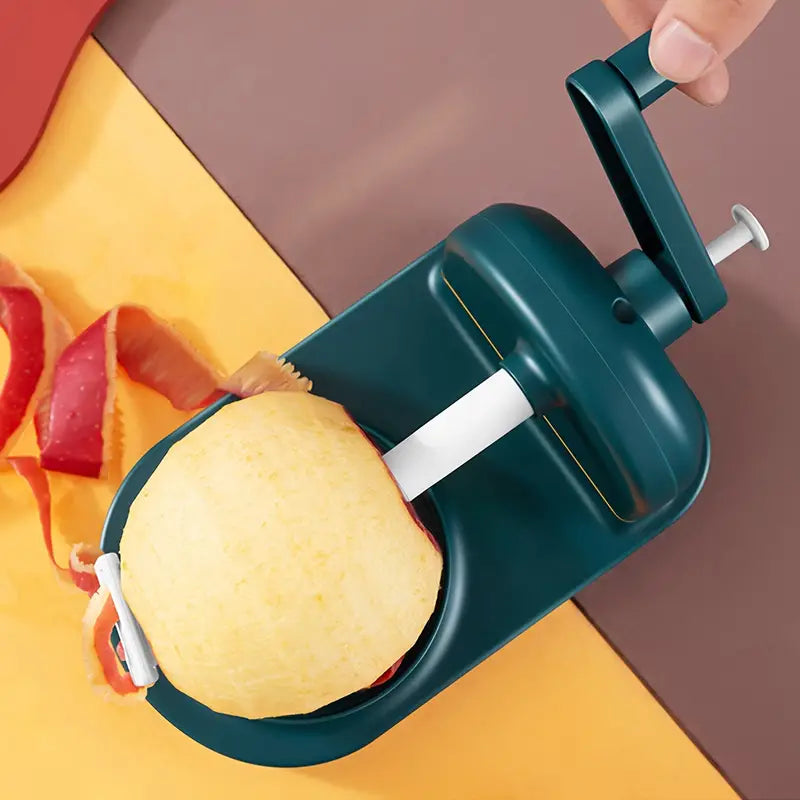 Simple vegetable and fruit peeler with hand crank – For effortless peeling
