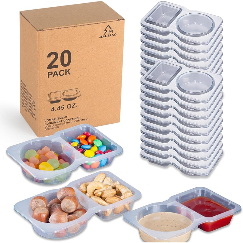 Snack container with double compartment – Leak-proof freshness container